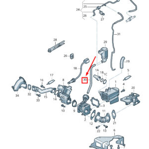 AUDI Q7 4L Engine Vacuum Pipe 059131492Q ORIGINAL