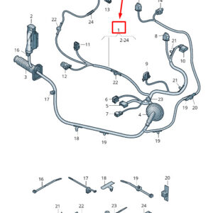 AUDI A6 4A C8 Rear Door Wiring Set 4K5971687BR ORIGINAL