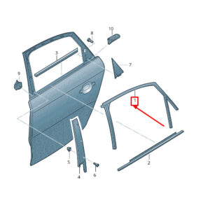 AUDI A4 Allroad B8 Rear Right Door Window Guide 8K9839440G ORIGINAL