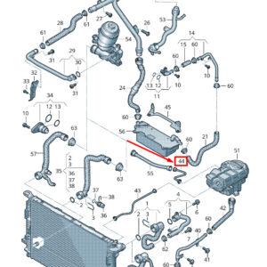 AUDI A6 Allroad 4G Rear Left Reservoir Breather Line 4G0121081BB ORIGINAL