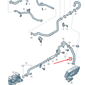 AUDI TT FV Coolant Cooling System Coolant Hose 8W0121546G ORIGINAL