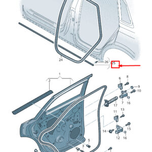 AUDI Q3 F3 Rear Right Sill Panel Seal 83A833178 ORIGINAL