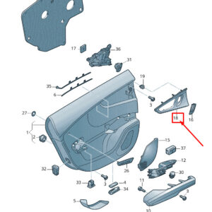 AUDI A7 Sportback 4G Rear Right Door Trim Insert 4G8867420K1NK ORIGINAL