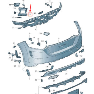 AUDI TT FV Rear Left Bumper Cover Reinforcement Bracket 8S0807773C ORIGINAL
