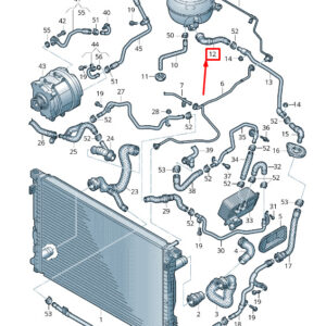 AUDI A6 C8 Coolant Hose With Quick Release Coupling RHD 4K2122109G ORIGINAL