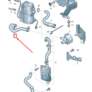 AUDI Q7 4M Engine Coolant Hose 4M0265055C ORIGINAL