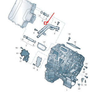 AUDI E-TRON GEN Engine Coolant Pipe 0EF907744S ORIGINAL