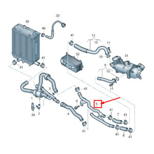 AUDI RS7 Sportback 4G Engine Coolant Pipe 4G0121397 ORIGINAL