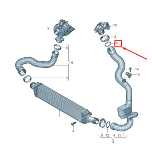 AUDI A4 Avant B8 Throttle Valve O-Ring 8K0145117C ORIGINAL
