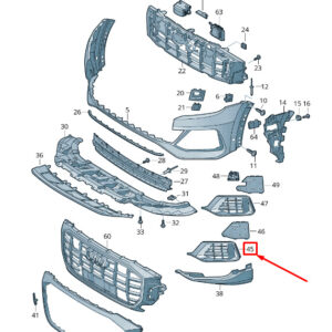 AUDI Q8 4M Front Left Air Guide Grille 4M88076814W3 ORIGINAL