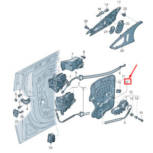 AUDI A7 Sportback 4G Front Left Door Inner Panel Cover 4G8837915C ORIGINAL