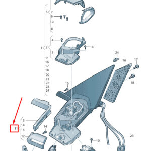 AUDI E-TRON GEN Left Wing Mirror Trim Strip Repair Set 4KE857871A ORIGINAL
