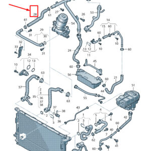 AUDI A6 Allroad 4G Engine Coolant Hose 4G0819374L ORIGINAL