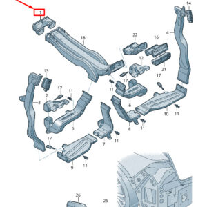 AUDI Q8 4M Rear HVAC Duct Adapter 4M0815215A ORIGINAL