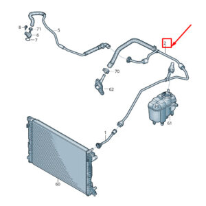 AUDI Q7 4M Engine Breather Line 4M0121081CK ORIGINAL