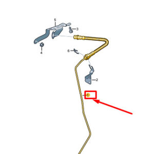 AUDI E-TRON GT Front Left Brake Hose 9J1611707C ORIGINAL