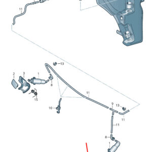 AUDI Q5 8R Right Headlight Washer Cover Cap 8R0955276FGRU ORIGINAL