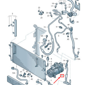 AUDI Q5 8R A/C Refrigerant Discharge Hose 8R0816721F ORIGINAL
