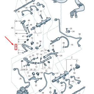 AUDI A4 Avant B9 Fuel Return Line 059130298D ORIGINAL