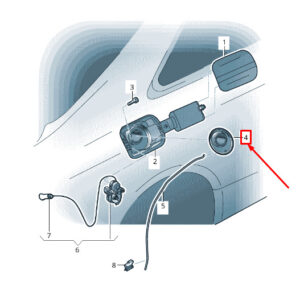 AUDI Q5 8R Fuel Filler Insert Piece 8R0809933E ORIGINAL