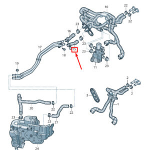 AUDI Q5 FY Engine Coolant Hose 80A265315K ORIGINAL