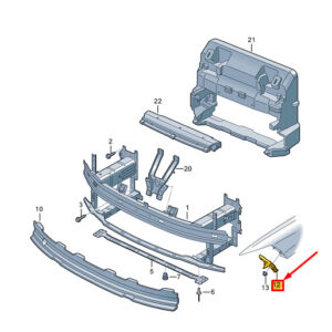 AUDI Q4 Front Left Bumper Guide Section 89A807183B ORIGINAL