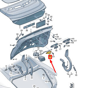 AUDI E-TRON GT Rear Tailgate Boot Lock 9J1827447B ORIGINAL