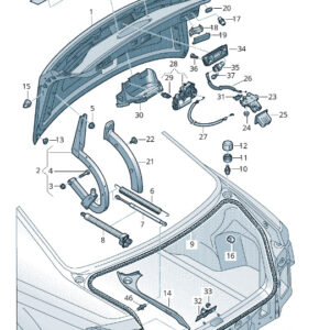 AUDI Q5 FY Rear Bumper License Bracket 80A8271139B9 80A827113 9B9 ORIGINAL