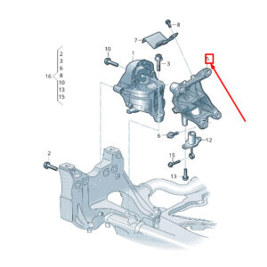 AUDI A4 B9 Left Engine Mounting Bracket 4M0199307AF ORIGINAL