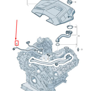 AUDI Q7 4M Engine Breather Line 06M103217DG ORIGINAL