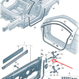 AUDI TT FV Front Left Upper Door Hinge 8S0833403A ORIGINAL