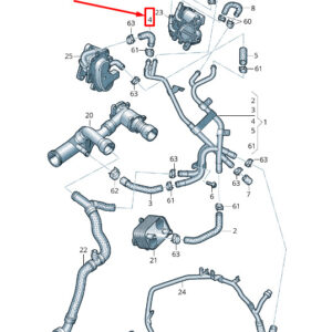 AUDI A4 Avant B9 Engine Coolant Hose 04L121058AN ORIGINAL