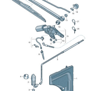 AUDI Q7 4M Rear Glass Wiper Arm With Wiper Blade 4M0955405B1P9 ORIGINAL