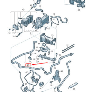 AUDI A6 Allroad 4G Engine Vacuum Hose 059131460B ORIGINAL