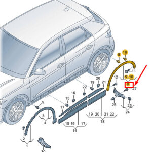 AUDI Q4 E-Tron Rear Right Wheel Cover 89A853818B9B9 ORIGINAL