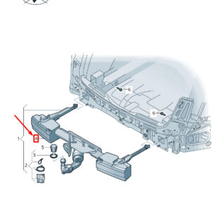 AUDI Q5 FY Rear Right Tow Hitch Foam Filler Piece 80A807574 ORIGINAL