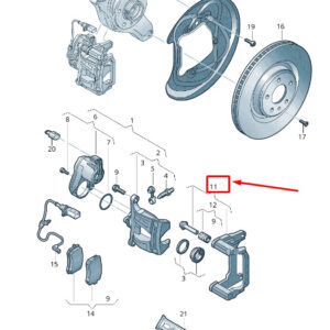 AUDI A8 4N Rear Left Brake Carrier 4N6615425 ORIGINAL