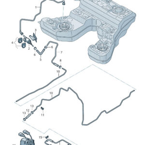 AUDI A8 4N Fuel Line 4N0261491J ORIGINAL