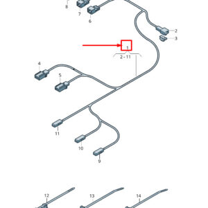 AUDI Q3 F3 Rear Left Seat Belt Warning System Harness 83A971392 ORIGINAL