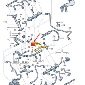 AUDI A8 D5 Fuel Return Line 059130296AM ORIGINAL