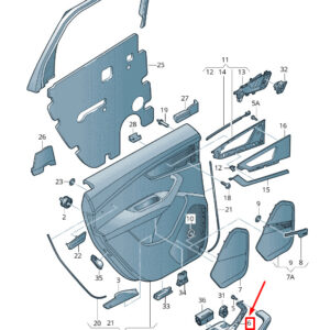 AUDI Q7 4M Rear Left Door Window Switch Trim 4M0959521ABC5 ORIGINAL