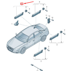 AUDI A8 4H Right Upper Antenna Amplifier 4H0035225A ORIGINAL