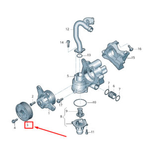 AUDI Q7 4L Engine V-Belt Pulley 05A121031 ORIGINAL