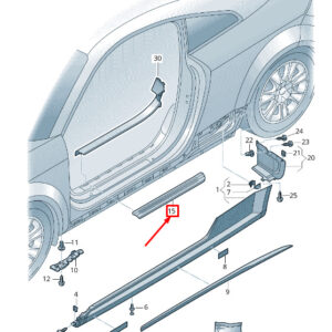 AUDI TT FV Right Outer Sill Trim 8S0853492B9B9 8S0853492B 9B9 ORIGINAL