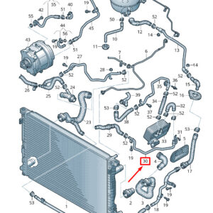 AUDI A6 C8 Engine Coolant Pipe 4K0121485M ORIGINAL