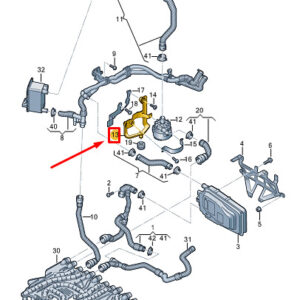 AUDI E-TRON GT Engine Water Pump Bracket 9J1965543 ORIGINAL