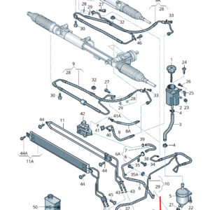 AUDI A8 4H Power Steering Return Hose 4H0422891AK ORIGINAL