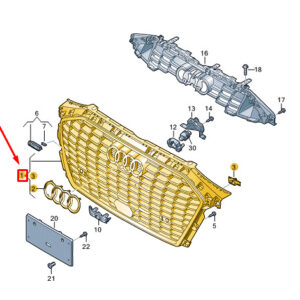 AUDI A3 Sportback 8Y Radiator Grille 8Y0853651ECKA ORIGINAL