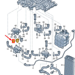 AUDI E-TRON GT Engine Coolant Hose 9J1121637 ORIGINAL