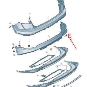 AUDI Q8 4MN Rear Towing Eye Cover 4M8807441 4W3 4M88074414W3 ORIGINAL